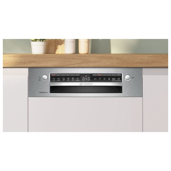 Lave-vaisselle semi-encastrable BOSCH SPI4HMS13E SER4 - 10 couverts - EcoSilence Drive - L45cm - 44 dB - tiroir a couverts Lave-vaisselle semi-encastrable BOSCH SPI4HMS13E SER4 - 10 couverts - EcoSilence Drive - L45cm - 44 dB - tiroir a couverts