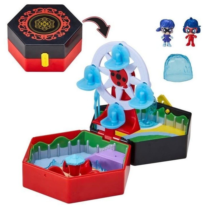 BANDAI - Miraculous Ladybug - Mini univers Chibi Parc d'attractions - Mini figurines Marinette et Climatika incluses - P50553 BANDAI - Miraculous Ladybug - Mini univers Chibi Parc d'attractions - Mini figurines Marinette et Climatika incluses - P50553