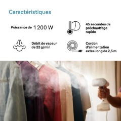 Défroisseur vapeur - BRAUN - GS5011PU - Vertical - 1200 W - 22 g/min