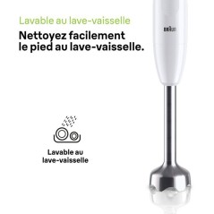 Mixeur plongeant - BRAUN - MultiQuick 1 MQ10.202M - 450 W - 1 vitesse