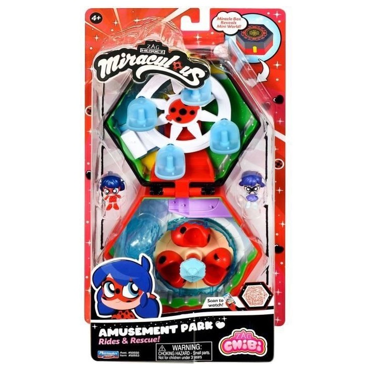 BANDAI - Miraculous Ladybug - Mini univers Chibi Parc d'attractions - Mini figurines Marinette et Climatika incluses - P50553 BANDAI - Miraculous Ladybug - Mini univers Chibi Parc d'attractions - Mini figurines Marinette et Climatika incluses - P50553