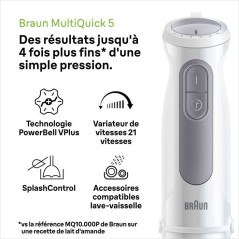 Mixeur plongeant - BRAUN - MultiQuick 5 - 1000 W - 21 vitesses - Gobel