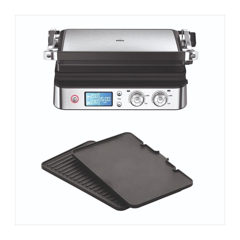 Grill multifonctions - BRAUN - Multi Grill 9 - 2000 W - 3 positions de