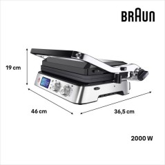 Grill multifonctions - BRAUN - Multi Grill 9 - 2000 W - 3 positions de