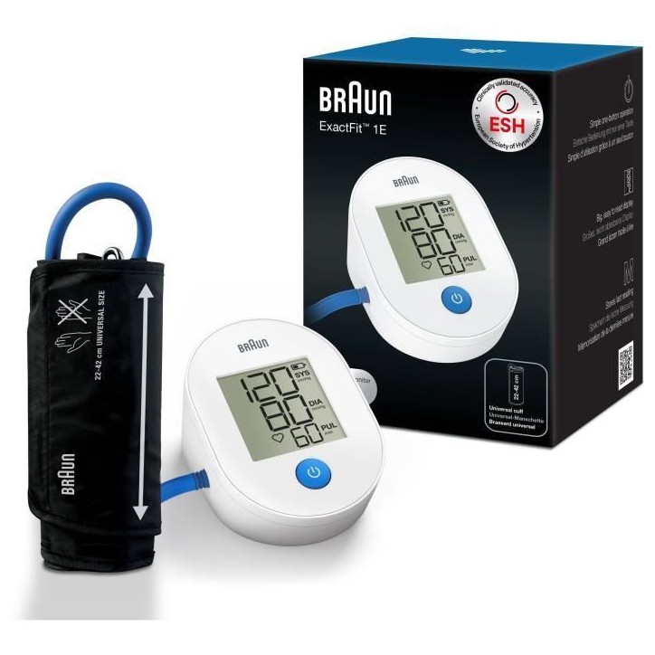 Tensiometre bras - BRAUN - ExactFit™ 1E - Blanc Tensiometre bras - BRAUN - ExactFit™ 1E - Blanc