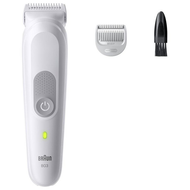 Tondeuse pour le corps - BRAUN - BG3500 - 80 min - Étanche - Gris Tondeuse pour le corps - BRAUN - BG3500 - 80 min - Étanche - Gris