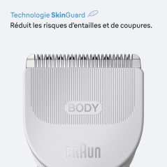 Tondeuse pour le corps - BRAUN - BG3500 - 80 min - Étanche - Gris