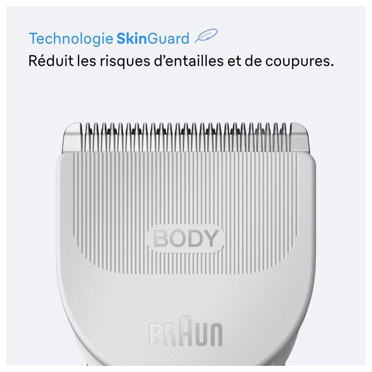 Tondeuse pour le corps - BRAUN - BG3500 - 80 min - Étanche - Gris Tondeuse pour le corps - BRAUN - BG3500 - 80 min - Étanche - Gris