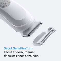Tondeuse pour le corps - BRAUN - BG3500 - 80 min - Étanche - Gris