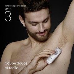 Tondeuse pour le corps - BRAUN - BG3500 - 80 min - Étanche - Gris