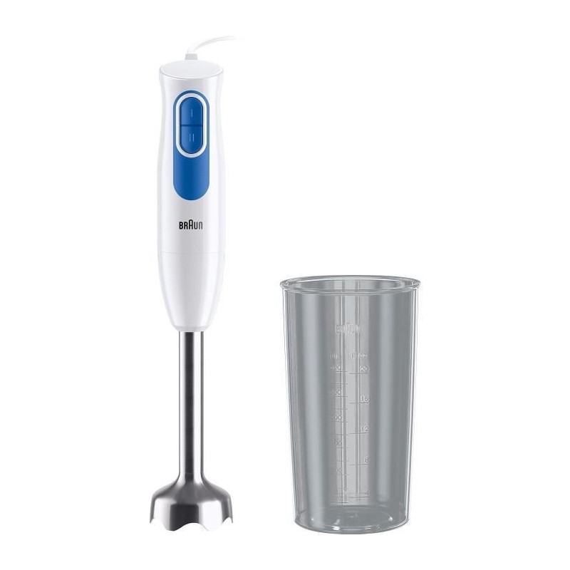 Pied mixeur BRAUN MQ20.001M - Moteur 600 W - 2 vitesses - Systeme Easy