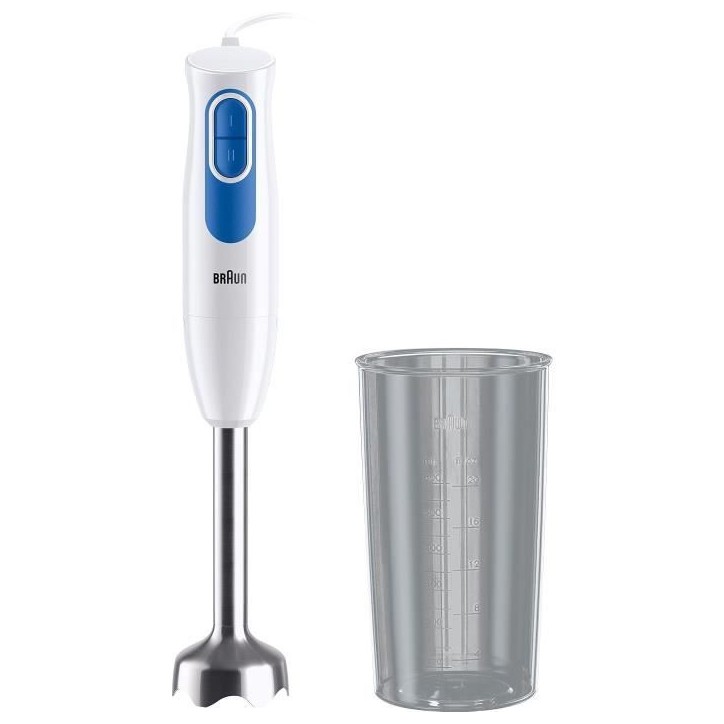 Pied mixeur BRAUN MQ20.001M - Moteur 600 W - 2 vitesses - Systeme EasyTwist Pied mixeur BRAUN MQ20.001M - Moteur 600 W - 2 vitesses - Systeme EasyTwist