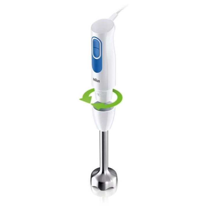 Pied mixeur BRAUN MQ20.001M - Moteur 600 W - 2 vitesses - Systeme EasyTwist Pied mixeur BRAUN MQ20.001M - Moteur 600 W - 2 vitesses - Systeme EasyTwist