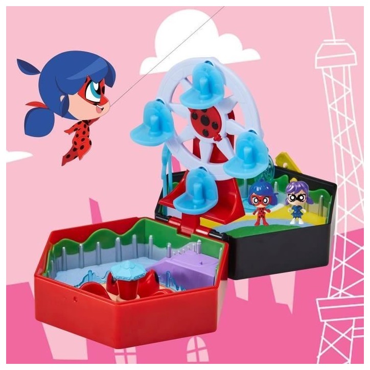 BANDAI - Miraculous Ladybug - Mini univers Chibi Parc d'attractions - Mini figurines Marinette et Climatika incluses - P50553 BANDAI - Miraculous Ladybug - Mini univers Chibi Parc d'attractions - Mini figurines Marinette et Climatika incluses - P50553