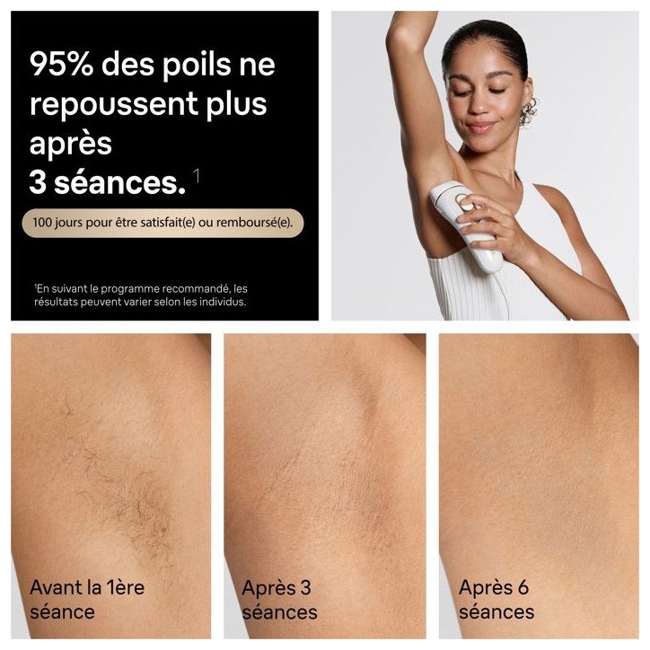 Épilateur a lumiere pulsée - BRAUN - Silk·expert Pro 5 PL5221 - IPL - Capteur SkinProtect - Blanc et Or Épilateur a lumiere pulsée - BRAUN - Silk·expert Pro 5 PL5221 - IPL - Capteur SkinProtect - Blanc et Or