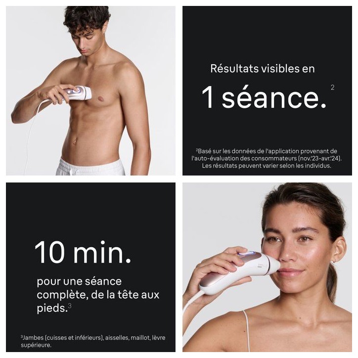Épilateur a lumiere pulsée - BRAUN - Skin i-expert PL7431 - IPL - Capteur SkinProtect - Blanc et Rose gold Épilateur a lumiere pulsée - BRAUN - Skin i-expert PL7431 - IPL - Capteur SkinProtect - Blanc et Rose gold