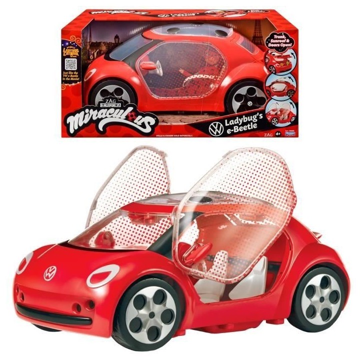 Voiture Miraculous Ladybug - Volkswagen e-Beetle de Ladybug - Bandai Voiture Miraculous Ladybug - Volkswagen e-Beetle de Ladybug - Bandai