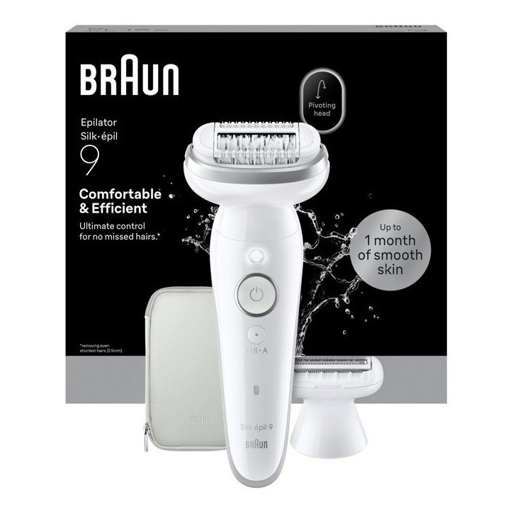 Épilateur électrique - BRAUN - SES9-030 - 2 modes - 50 min - Étanche - Blanc