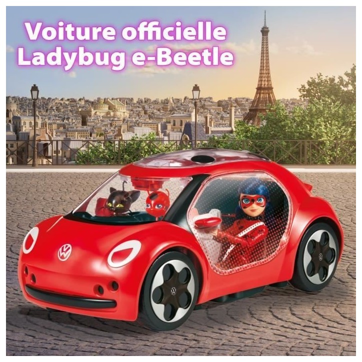 Voiture Miraculous Ladybug - Volkswagen e-Beetle de Ladybug - Bandai Voiture Miraculous Ladybug - Volkswagen e-Beetle de Ladybug - Bandai