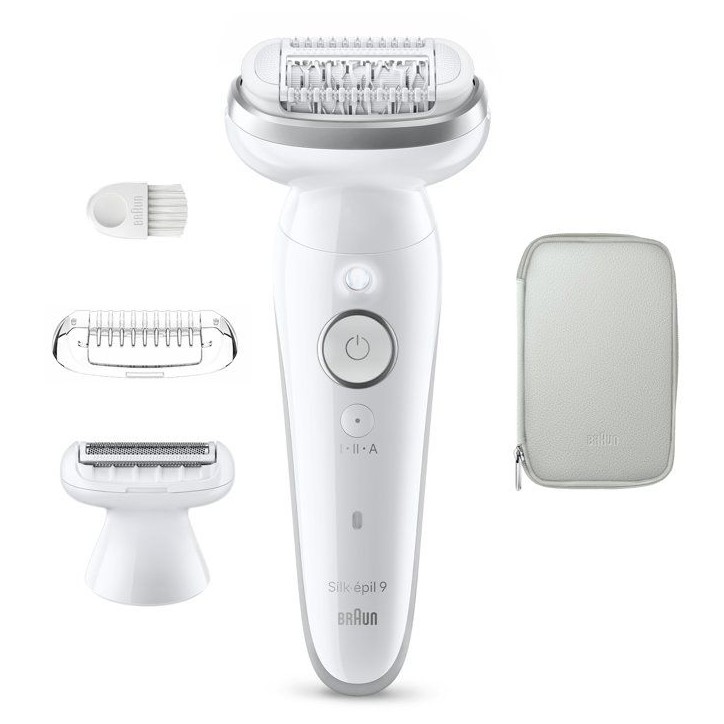 Épilateur électrique - BRAUN - SES9-030 - 2 modes - 50 min - Étanche - Blanc
