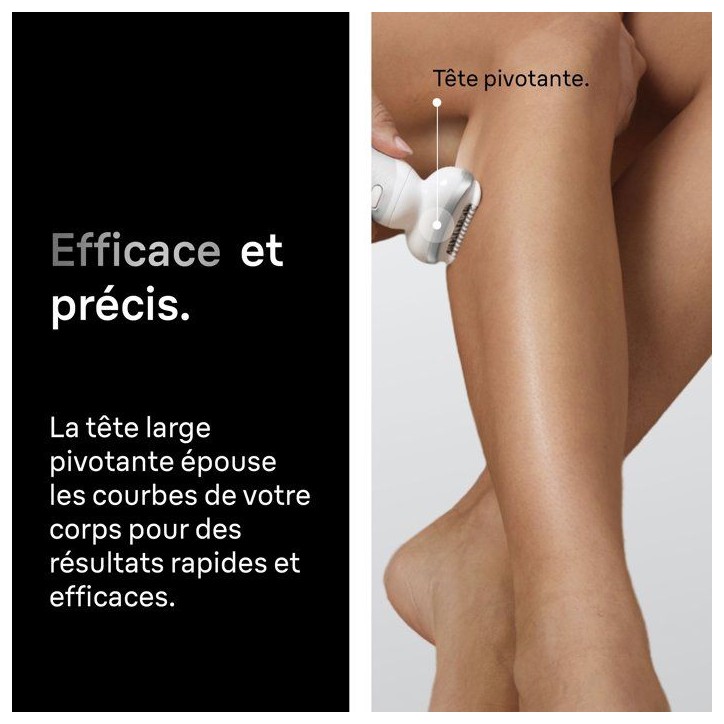Épilateur électrique - BRAUN - SES9-030 - 2 modes - 50 min - Étanche - Blanc