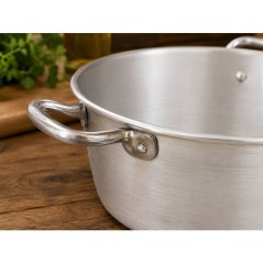 Bassine a gras lourde - LE PRATIQUE - Pro type Landaise - Ø 45 cm - 21 L - Épaisseur 2 mm - Anse alu