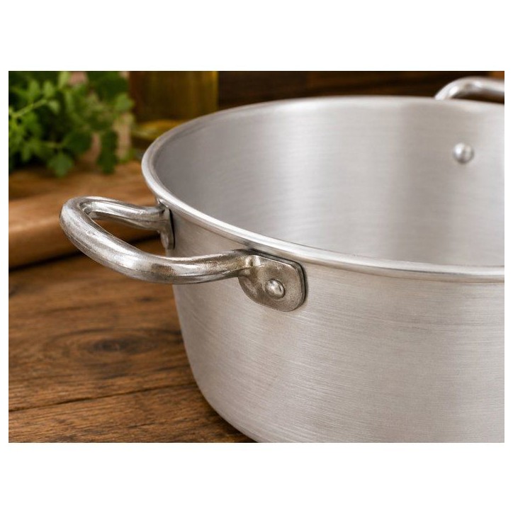 Bassine a gras lourde - LE PRATIQUE - Pro type Landaise - Ø 45 cm - 21 L - Épaisseur 2 mm - Anse alu Bassine a gras lourde - LE PRATIQUE - Pro type Landaise - Ø 45 cm - 21 L - Épaisseur 2 mm - Anse alu