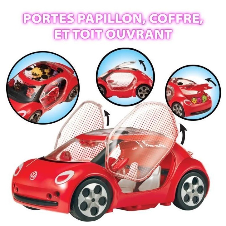 Voiture Miraculous Ladybug - Volkswagen e-Beetle de Ladybug - Bandai Voiture Miraculous Ladybug - Volkswagen e-Beetle de Ladybug - Bandai