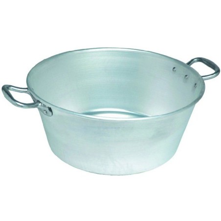 Bassine a gras lourde - LE PRATIQUE - Pro type Landaise - Ø 50 cm - 32 L - Épaisseur 3 mm - Anse alu
