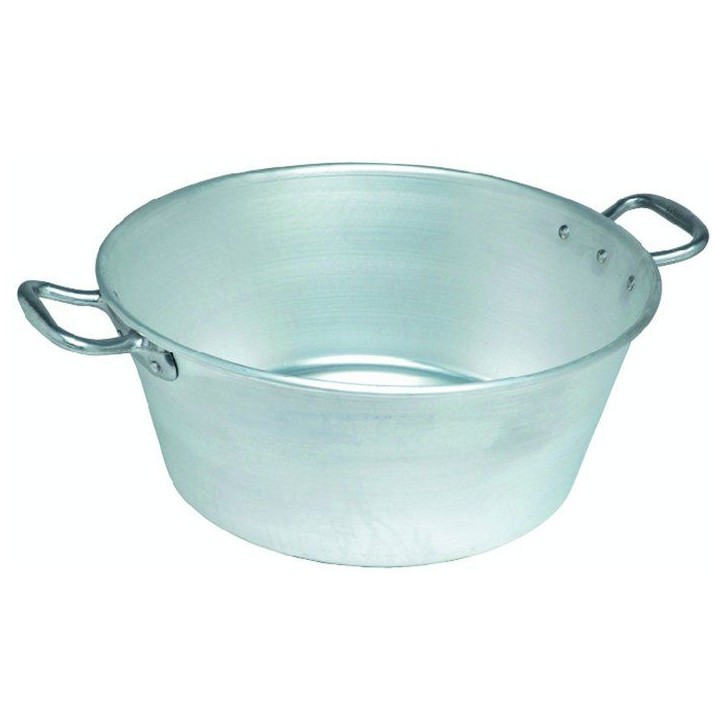 Bassine a gras lourde - LE PRATIQUE - Pro type Landaise - Ø 60 cm - 55 L - Épaisseur 3,5 mm - Anse alu Bassine a gras lourde - LE PRATIQUE - Pro type Landaise - Ø 60 cm - 55 L - Épaisseur 3,5 mm - Anse alu