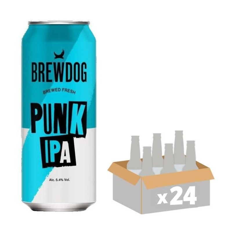 Biere Brewdog Punk IPA - Canettes 24 x 50 cl - 5,4°