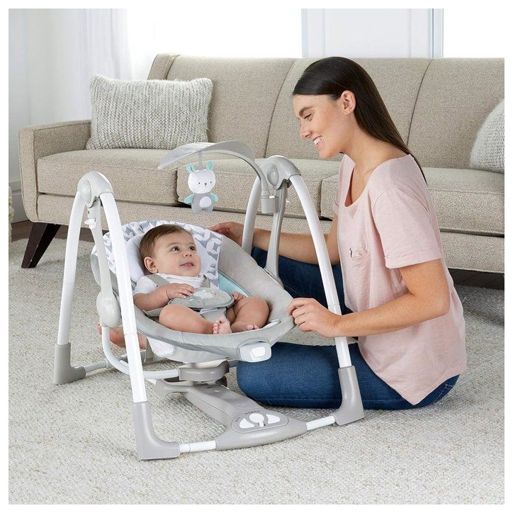 INGENUITY Balancelle compacte, moteur silencieux, 12 mélodies, balancement automatique Raylan