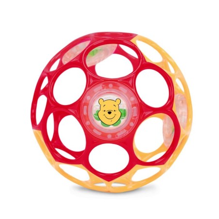DISNEY BABY- WINNIE- Balle de motricité fine O Ball rouge et jaune 0M