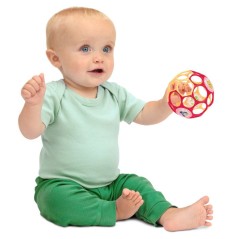 DISNEY BABY- WINNIE- Balle de motricité fine O Ball rouge et jaune 0M