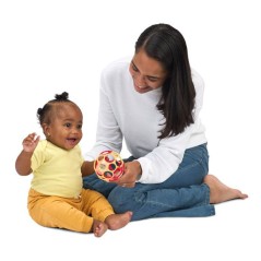 DISNEY BABY- WINNIE- Balle de motricité fine O Ball rouge et jaune 0M