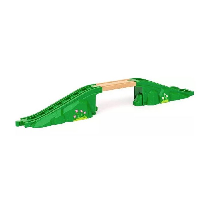 Accessoires de Train - BRIO - 36107 - Pont Modulaire - Bois de Hetre - a partir de 3 Ans