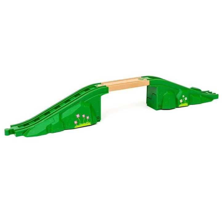 Accessoires de Train - BRIO - 36107 - Pont Modulaire - Bois de Hetre - a partir de 3 Ans