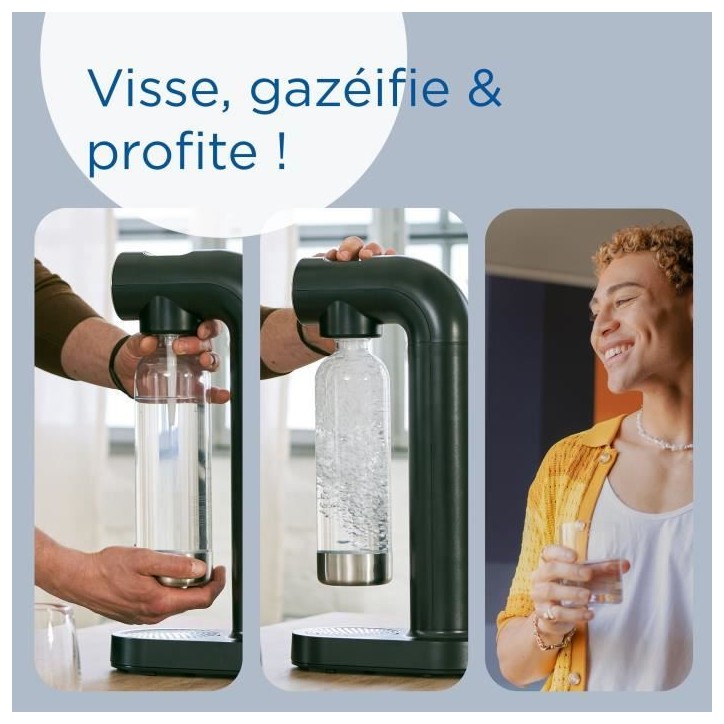 Machine a soda BRITA - SodaONE Noire - 1 Bouteille 1L et 1 Cylindre de CO2 inclus Machine a soda BRITA - SodaONE Noire - 1 Bouteille 1L et 1 Cylindre de CO2 inclus