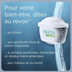 Carafe filtrante BRITA - Marella Blanche - Capacité 2,4L dont 1,4L d'