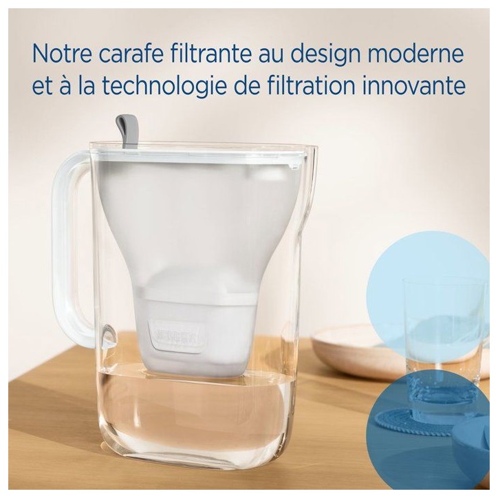 Carafe filtrante BRITA - Style Bleu - Capacité 2,4L dont 1,4L d'eau filtrée - 3 mois MAXTRA PRO Carafe filtrante BRITA - Style Bleu - Capacité 2,4L dont 1,4L d'eau filtrée - 3 mois MAXTRA PRO