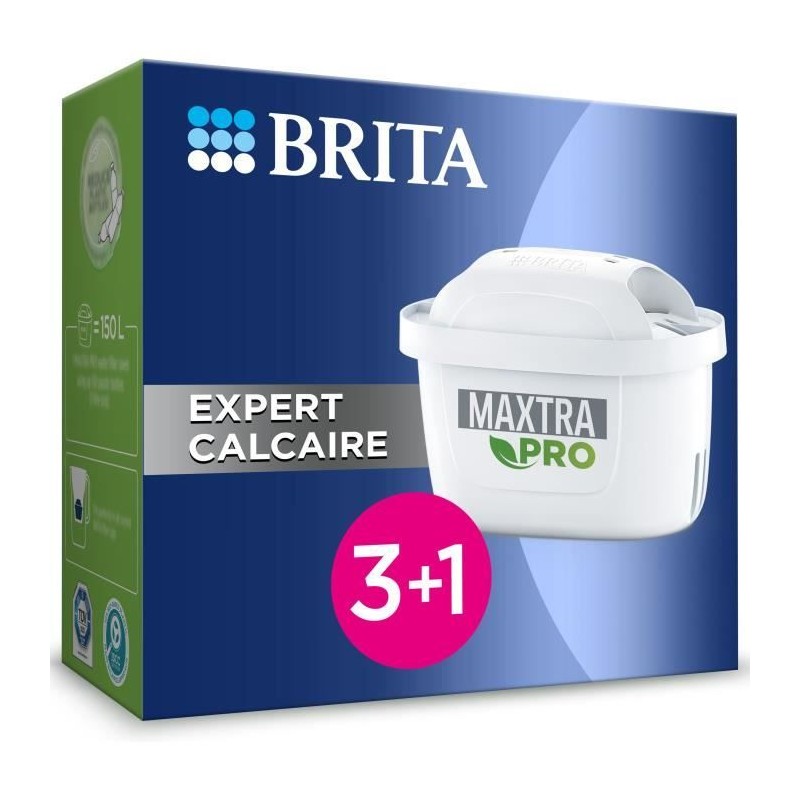 Cartouche BRITA - Maxtra Pro Expert anti-tartre - Pack de 3+1