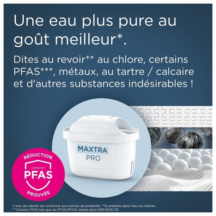 Carafe filtrante BRITA - Style Essential XL blanche - Capacité 3,6L dont 2,3L d'eau filtrée - 1 filtre MAXTRA PRO PURE PERFORM Carafe filtrante BRITA - Style Essential XL blanche - Capacité 3,6L dont 2,3L d'eau filtrée - 1 filtre MAXTRA PRO PURE PERFORM