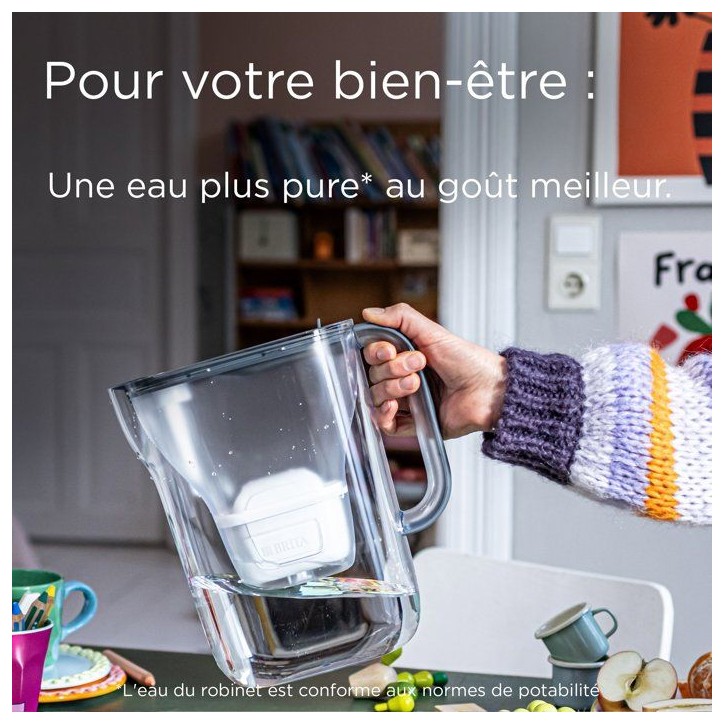Carafe filtrante - BRITA - Style Essential Bleu minéral - Capacité 2,4L dont 1,4L d'eau filtrée - 4x Maxtra Pro Pure Performa Carafe filtrante - BRITA - Style Essential Bleu minéral - Capacité 2,4L dont 1,4L d'eau filtrée - 4x Maxtra Pro Pure Performa