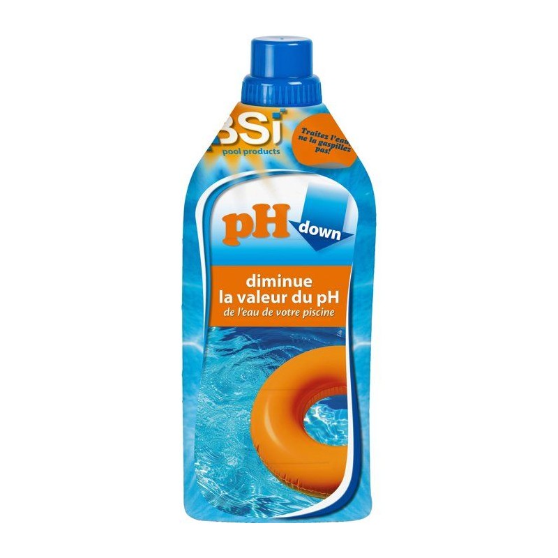 Réducteur pH piscine - BSI - pH Moins Poudre 1 kg - Diminue pH - Stab