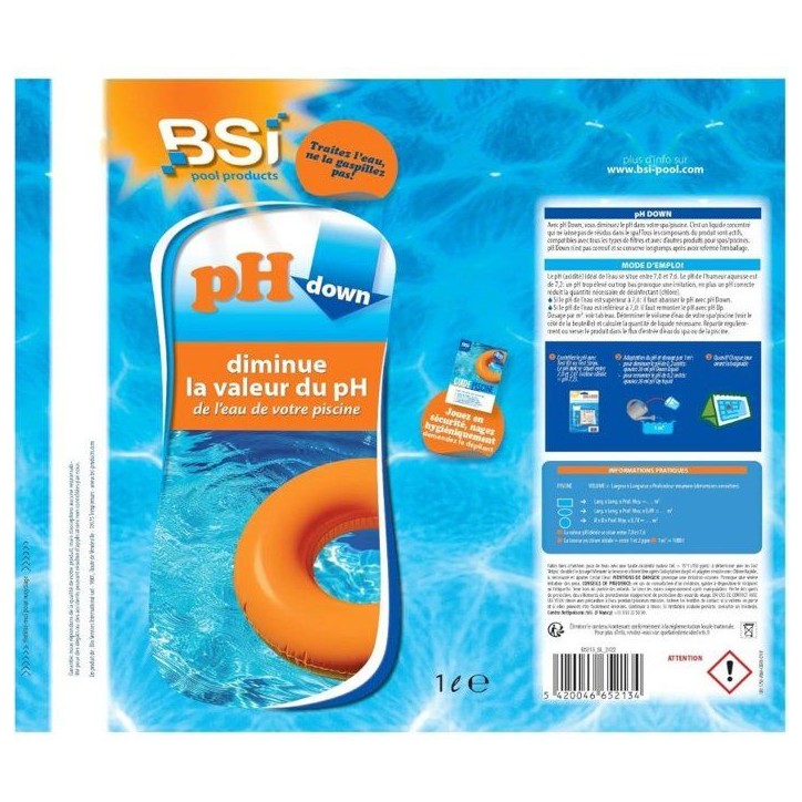 Réducteur pH piscine - BSI - pH Moins Poudre 1 kg - Diminue pH - Stabilise eau - Piscine & spa Réducteur pH piscine - BSI - pH Moins Poudre 1 kg - Diminue pH - Stabilise eau - Piscine & spa
