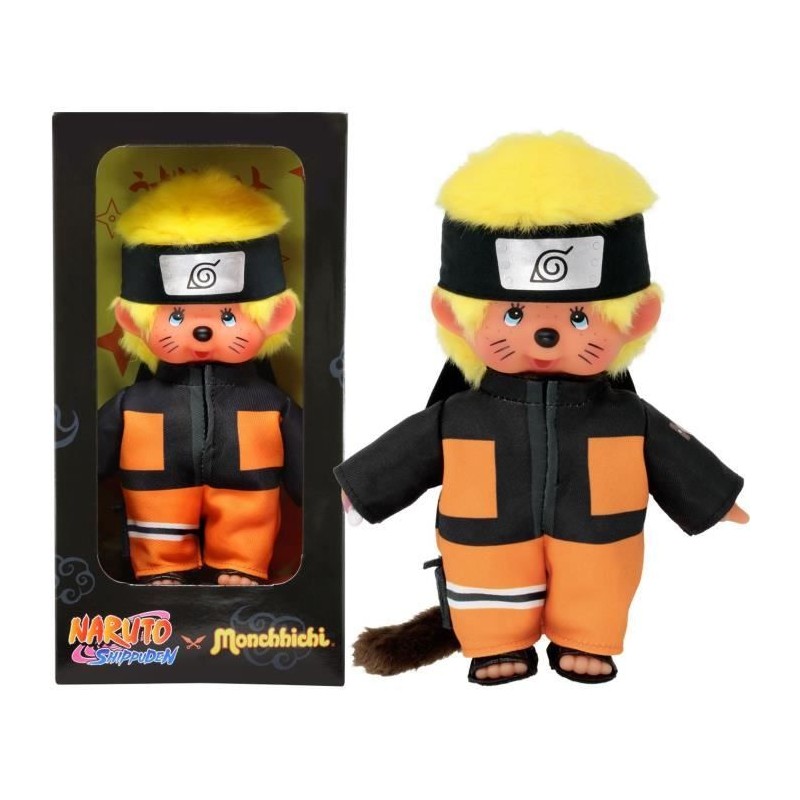 Bandai - Monchhichi - Peluche Monchhichi Naruto Shippuden - Peluche to Bandai - Monchhichi - Peluche Monchhichi Naruto Shippuden - Peluche to