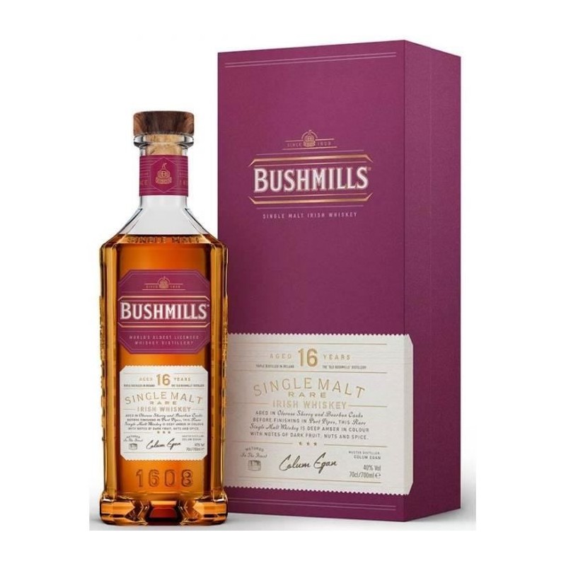 Bushmills - 16 ans - Single malt Irish whiskey - 40,0% Vol. - 70cl