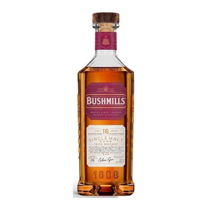 Bushmills - 16 ans - Single malt Irish whiskey - 40,0% Vol. - 70cl