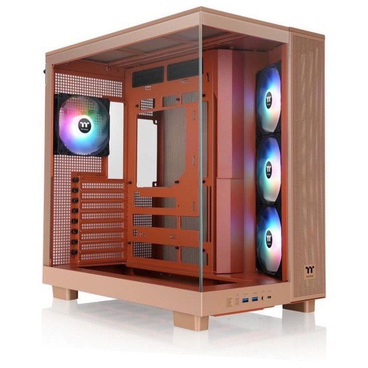 Boîtier PC sans alimentation - THERMALTAKE - View 380 XL TG ARGB - Moyen tour - Format ATX - 4x120mm A-RGB inclus - Gravel Ssan Boîtier PC sans alimentation - THERMALTAKE - View 380 XL TG ARGB - Moyen tour - Format ATX - 4x120mm A-RGB inclus - Gravel Ssan