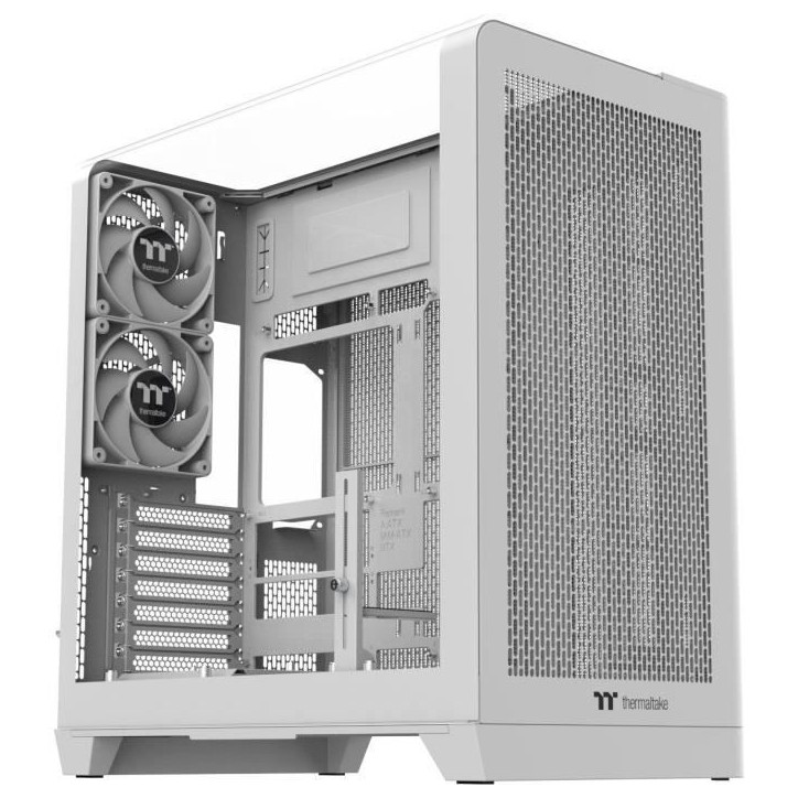Boîtier PC sans alimentation - THERMALTAKE - View 390 Air Snow - Moyen tour - Format ATX - 2x120mm inclus - Blanc Boîtier PC sans alimentation - THERMALTAKE - View 390 Air Snow - Moyen tour - Format ATX - 2x120mm inclus - Blanc